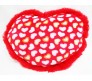 Red Multiple Hearts Pillow in Heart Shape [14 x 20 Inches]